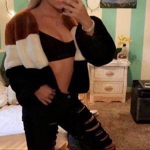 A fur coat from forever 21, still in amazing shape